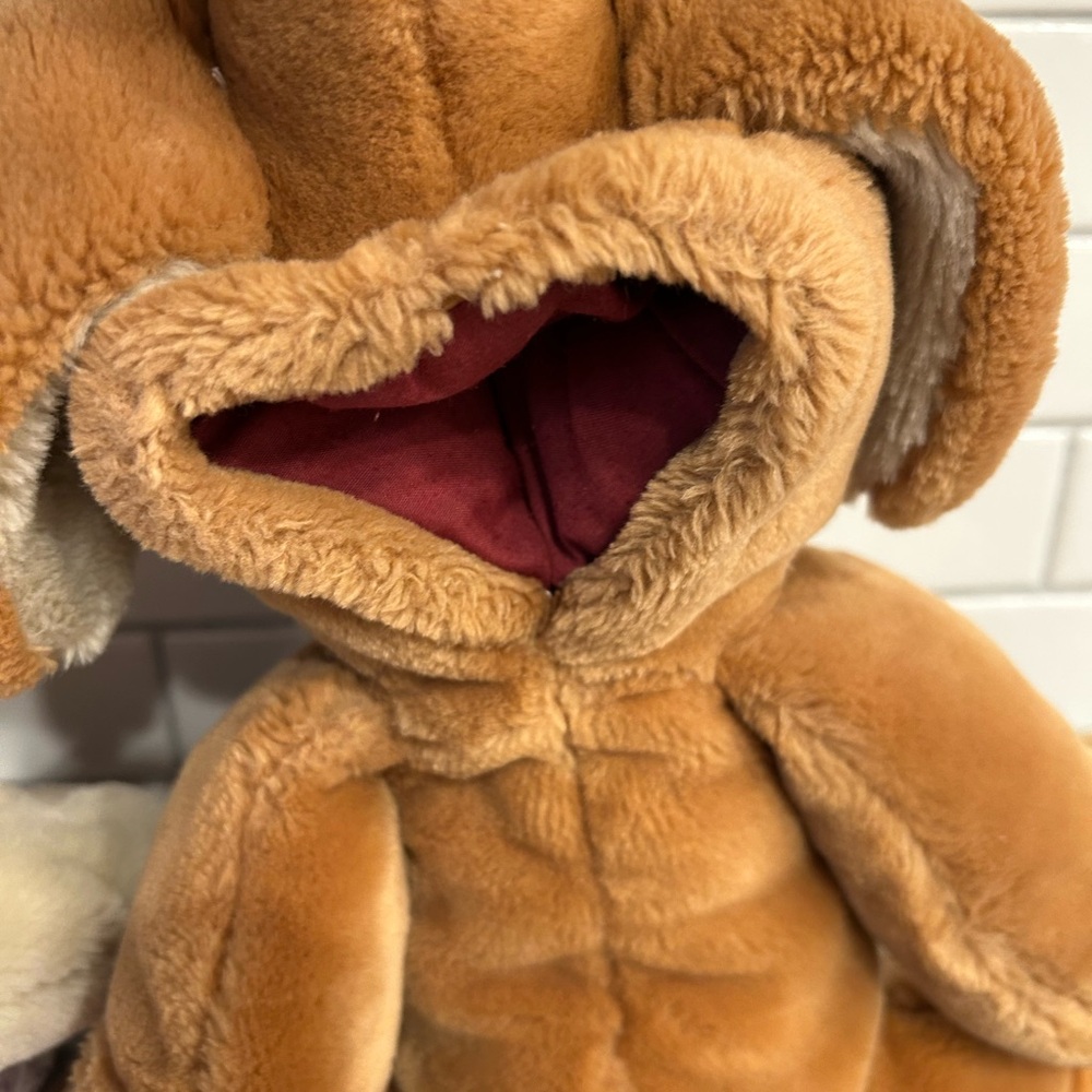 Adorable Brown and Cream Stuffed Animal Dogs Puppets - Picture 5 of 5